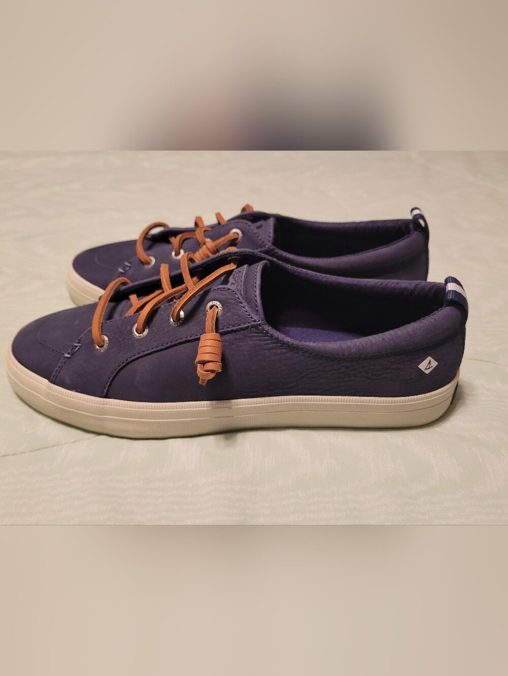 Sperry Crest Vibe Washable Leather Navy Blue Topsiders STS8400 NEW WITHOUT BOX - Picture 2 of 6